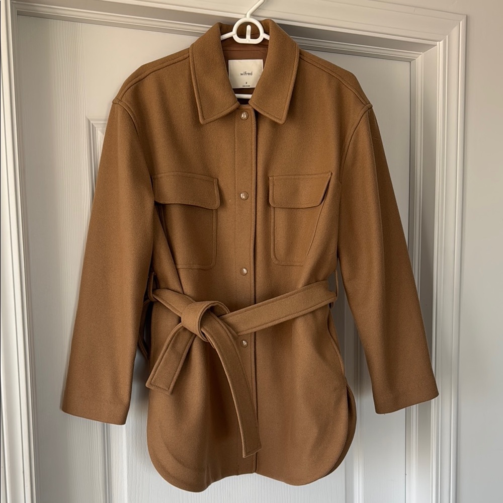 Wilfred Rialto Brown Utility Jacket with Belt and Collar - Picture 2 of 7